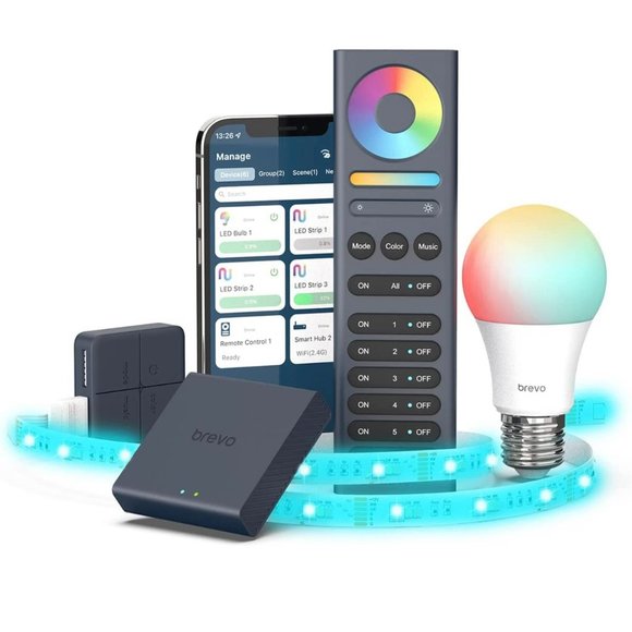 LED Smart Lighting Kit Bluetooth Wifi Alexa Enabled New - Picture 1 of 9